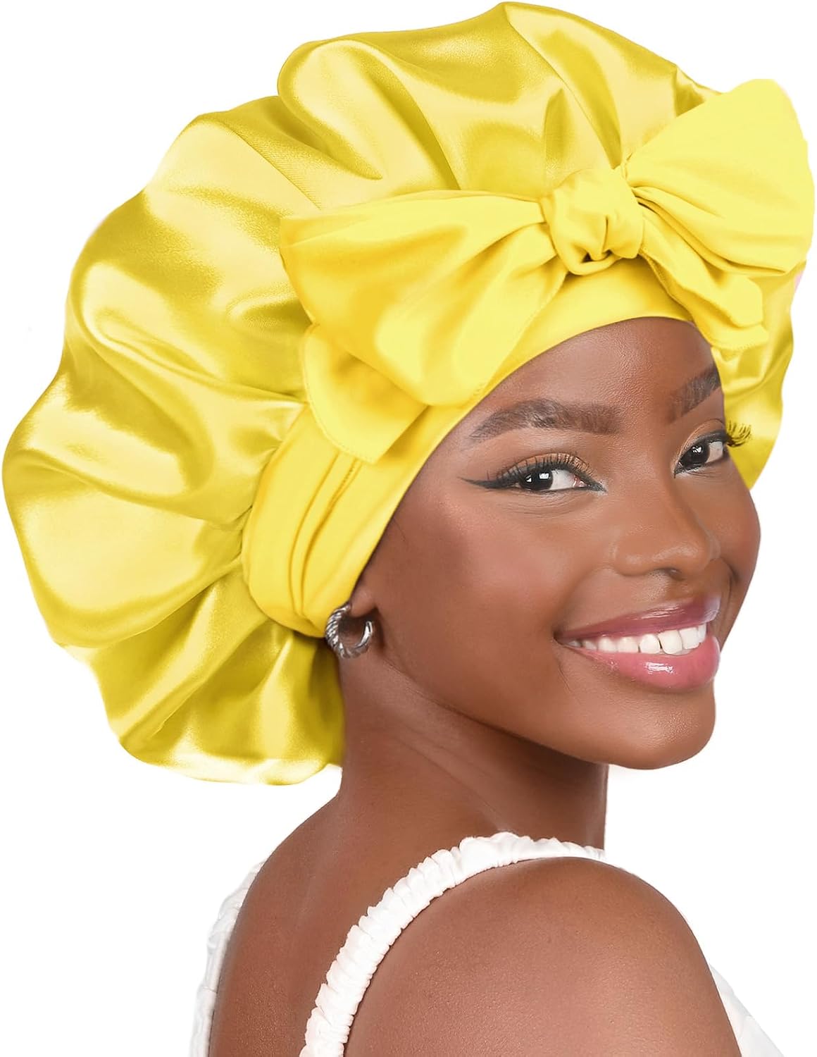 AurelLuxe™ - Luxury Gold Satin Bonnet - Double Layer Adjustable